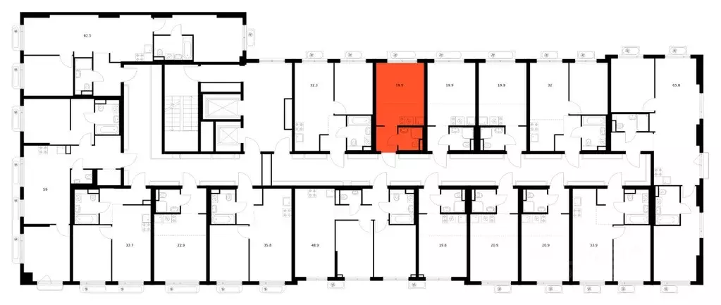 Студия Московская область, Мытищи Яуза Парк жилой комплекс, к12 (19.9 ... - Фото 2