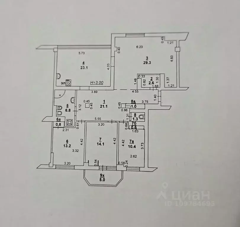 4-к кв. Ростовская область, Ростов-на-Дону Ульяновская ул., 50 (126.0 ... - Фото 2