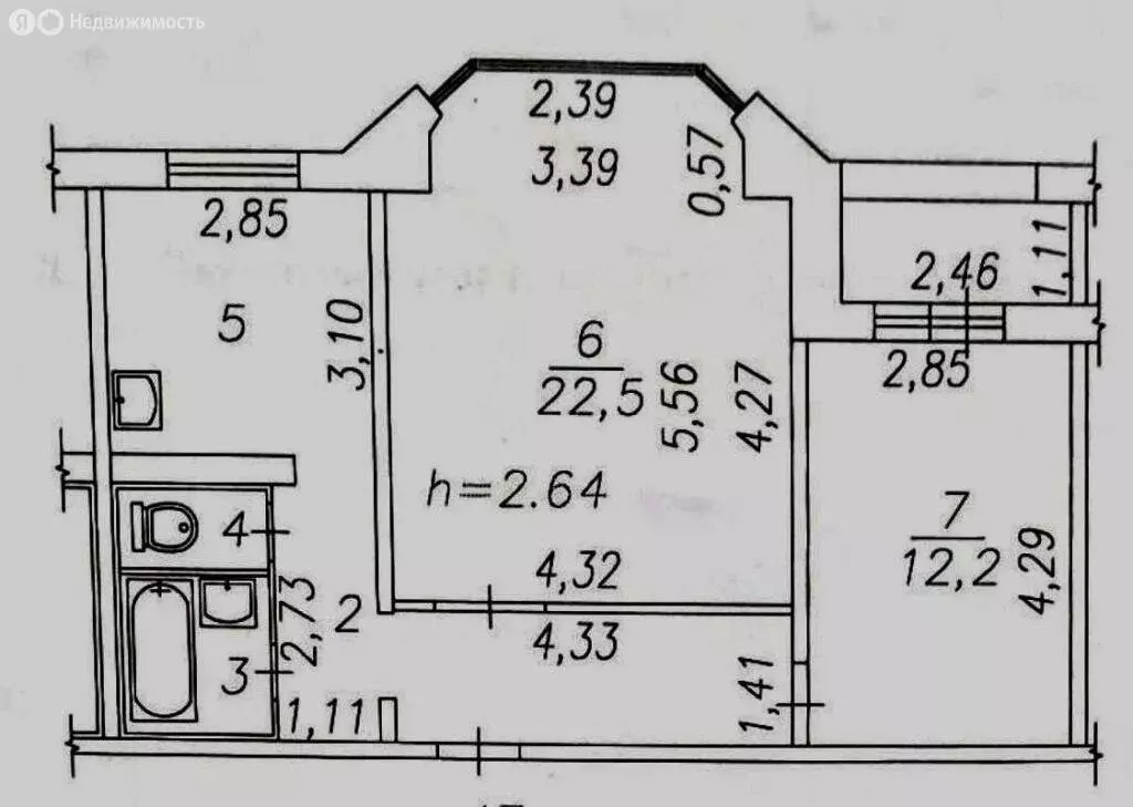 2-комнатная квартира: Новокузнецк, улица Грдины, 27 (55.9 м) - Фото 2