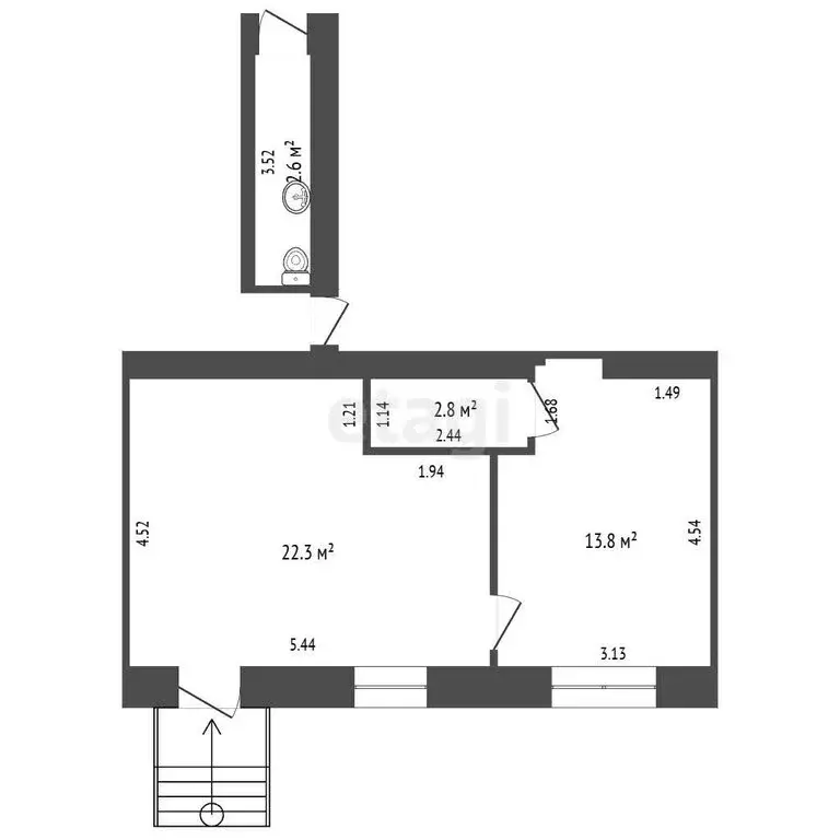 Офис (41.9 м) - Фото 1