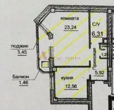 1-к кв. Ростовская область, Ростов-на-Дону Восточная ул., 7с2 (49.5 м) - Фото 1
