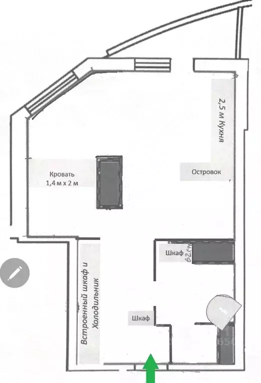 1-к кв. Москва просп. 60-летия Октября, 17 (44.9 м) - Фото 2