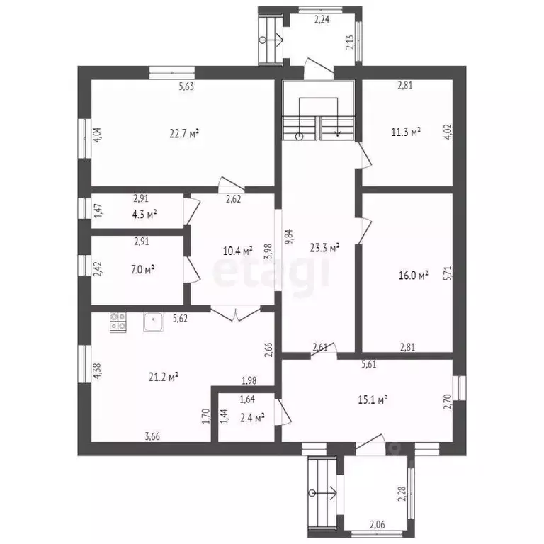 Дом в Брянская область, Унеча Аэродром кп, ул. Республиканская (237 м) - Фото 2