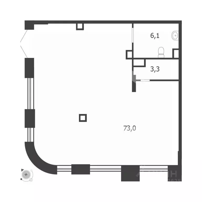 Помещение свободного назначения в Москва 3-я оч., Шагал жилой ... - Фото 2