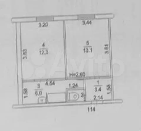 Аукцион: 2-к. квартира, 35,7 м, 5/5 эт. - Фото 0