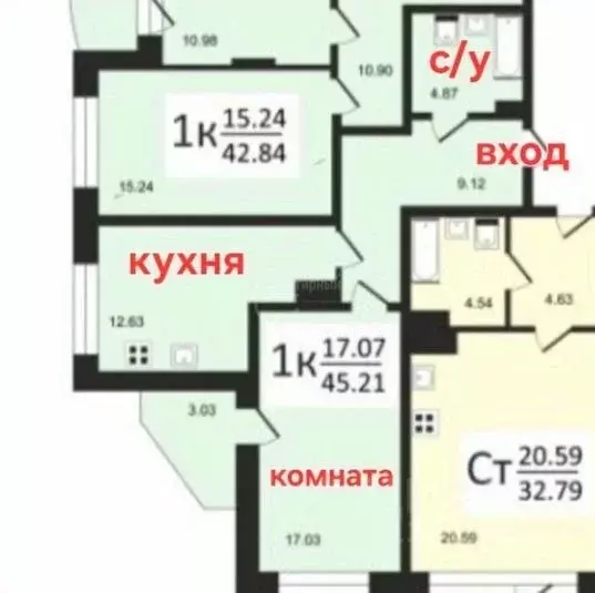 1-к кв. Владимирская область, Владимир ул. Лакина, 2Б (45.8 м) - Фото 2