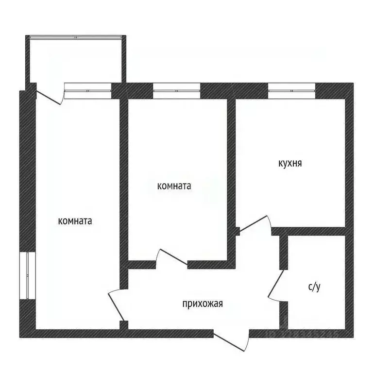 2-к кв. Нижегородская область, Бор ул. Мира, 30 (44.0 м) - Фото 2