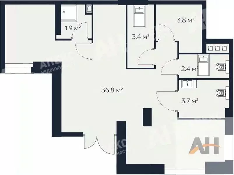Помещение свободного назначения в Москва Гродненская ул., 3С1 (52 м) - Фото 1