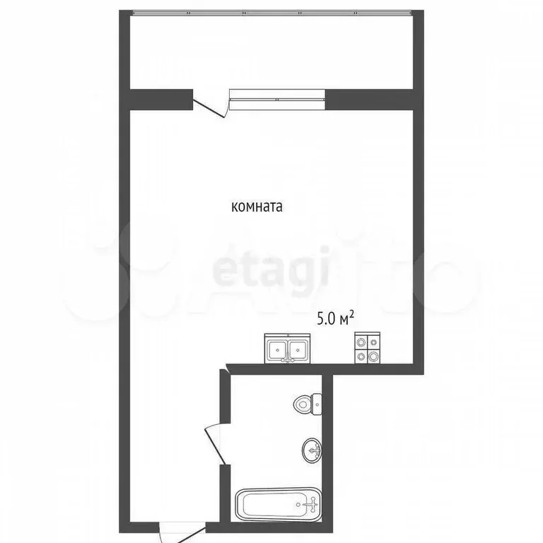 Квартира-студия, 24 м, 4/24 эт. - Фото 0