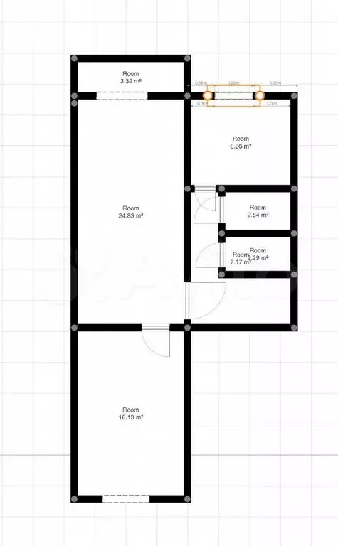 2-к. квартира, 44 м, 5/5 эт. - Фото 0