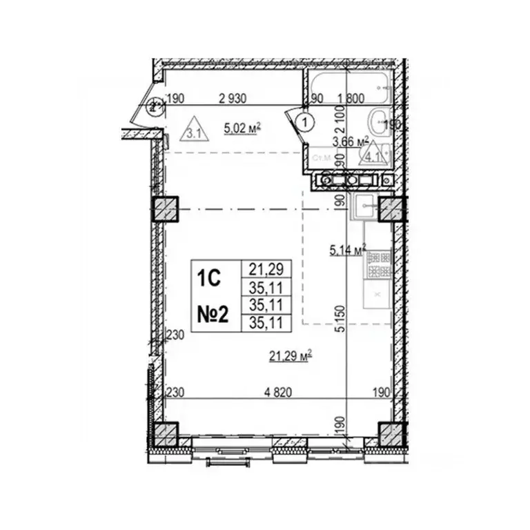 Студия Приморский край, Уссурийск Семь Ветров мкр, Уссури Парк жилой ... - Фото 1