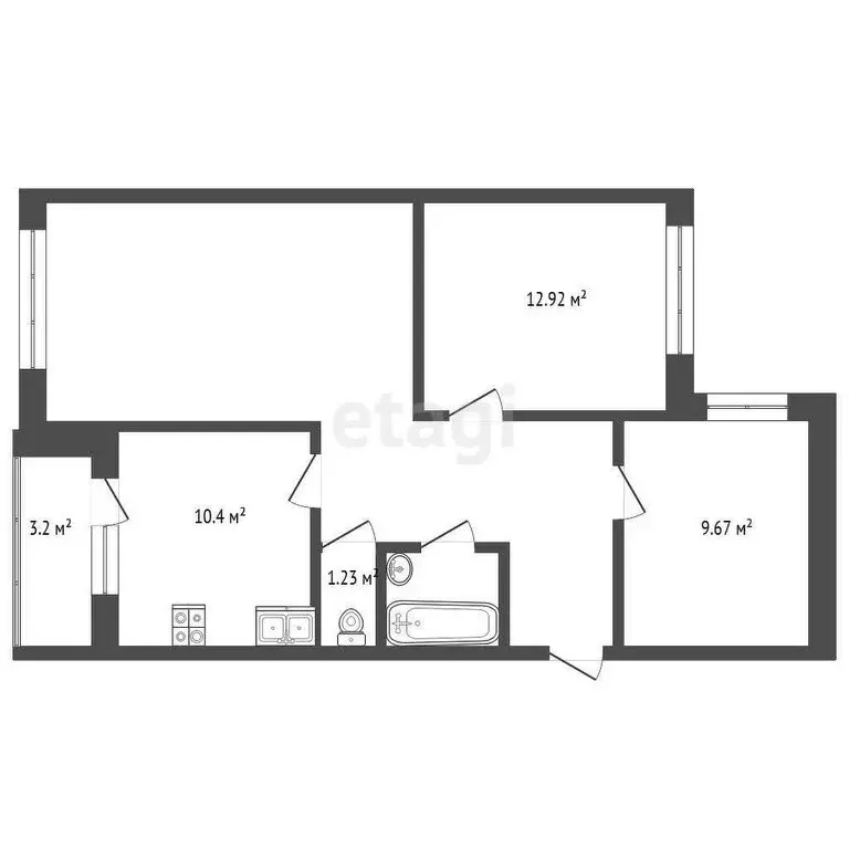3-комнатная квартира: Ярославский муниципальный округ, деревня ... - Фото 1