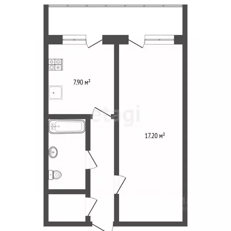 1-к кв. Тюменская область, Тюмень Войновка мкр, ул. Энергостроителей, ... - Фото 2