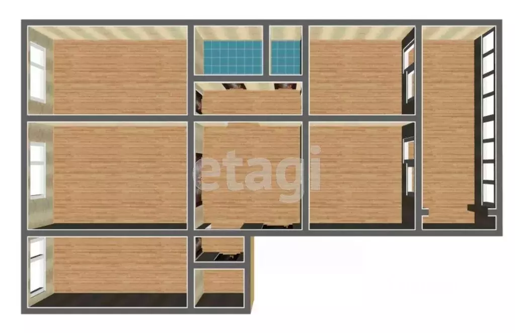 4-к кв. Калужская область, Калуга ул. Кубяка, 17 (80.0 м) - Фото 2