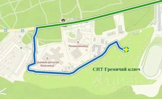 Участок в Красноярский край, Красноярск Гремячий Ключ СНТ, 19 (5.0 ... - Фото 1