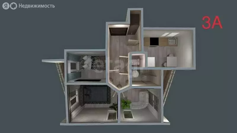 3-комнатная квартира: Астрахань, проезд Воробьёва, 5А (81.5 м) - Фото 1