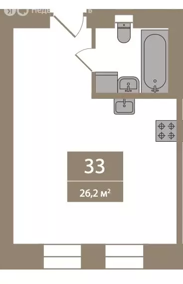 Квартира-студия: Санкт-Петербург, Челябинская улица, 37 (26.2 м) - Фото 0