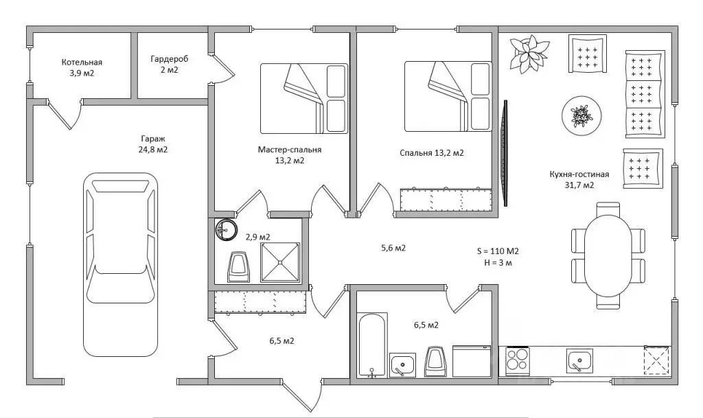 Дом в Амурская область, Благовещенский район, с. Чигири ул. Высокая ... - Фото 2