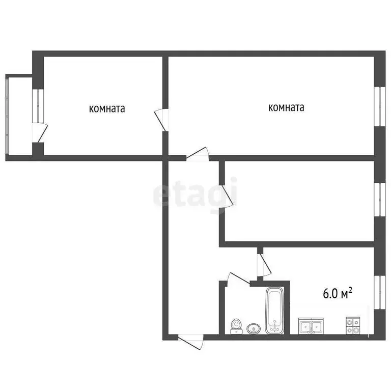 3-комнатная квартира: Рыбинск, проспект Мира, 13 (56.1 м) - Фото 1