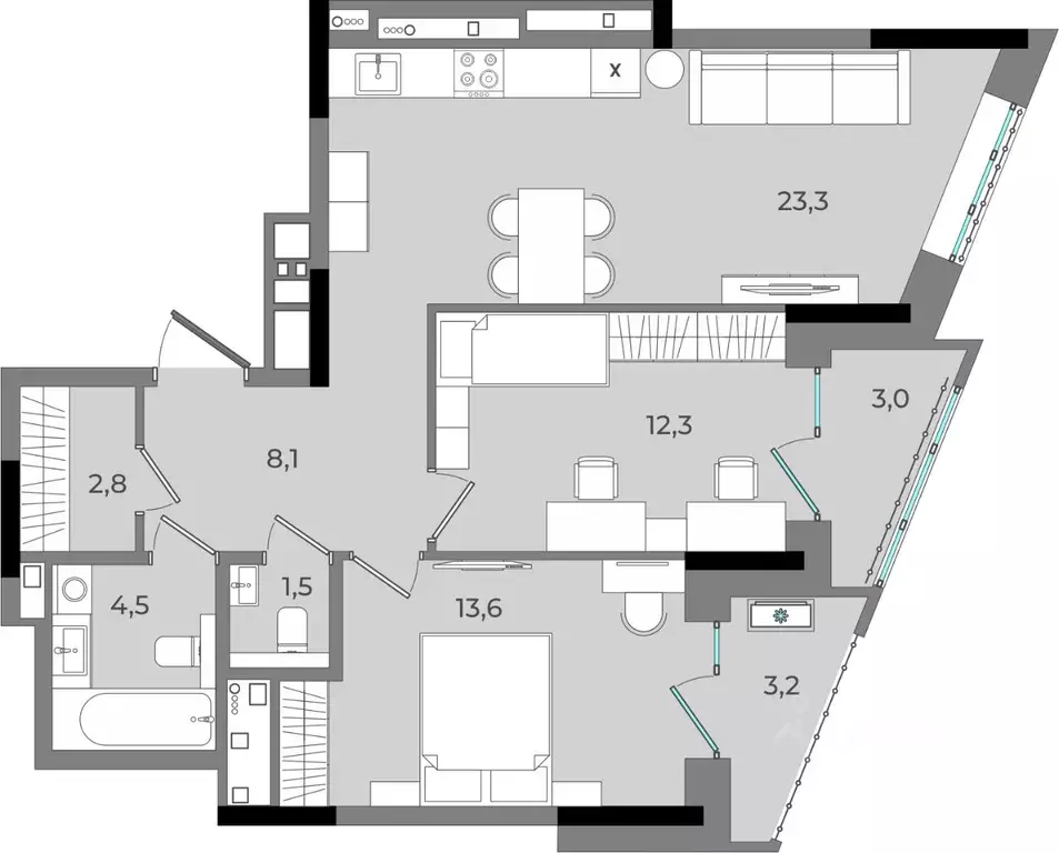 2-к кв. Удмуртия, Ижевск Северо-Западный жилрайон, 2-й мкр, Новый ... - Фото 0