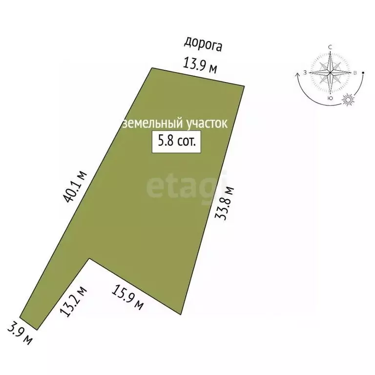 Участок в Севастополь Рыбак-4 садоводческое товарищество, 96 (5.7 ... - Фото 1