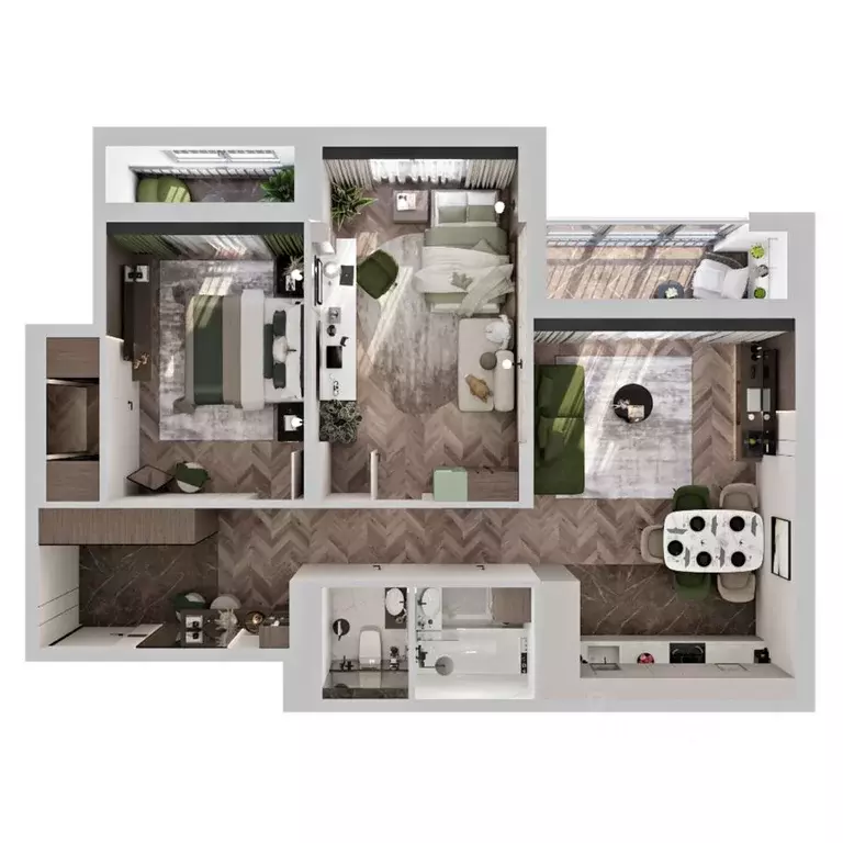 2-к кв. Омская область, Омск  (77.17 м) - Фото 1