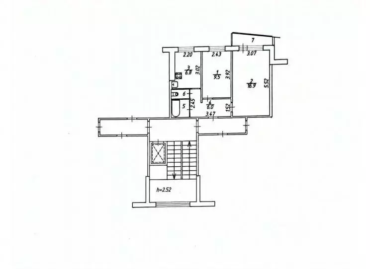 2-к кв. Московская область, Балашиха Заречная ул., 18 (43.7 м) - Фото 2
