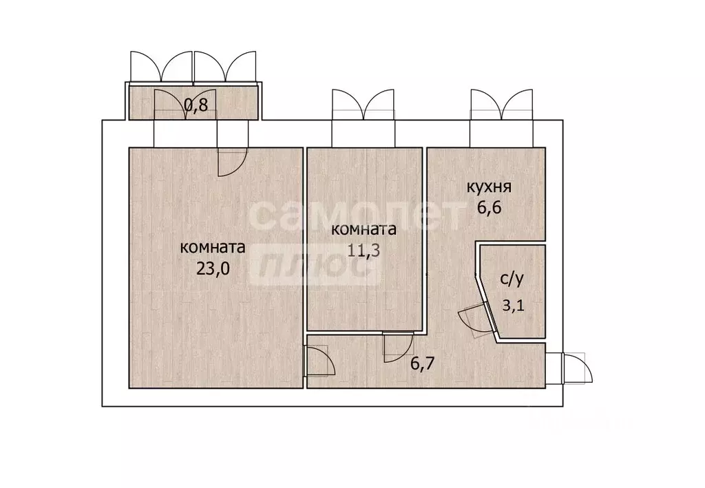 2-к кв. Башкортостан, Уфа Интернациональная ул., 29 (52.0 м) - Фото 2