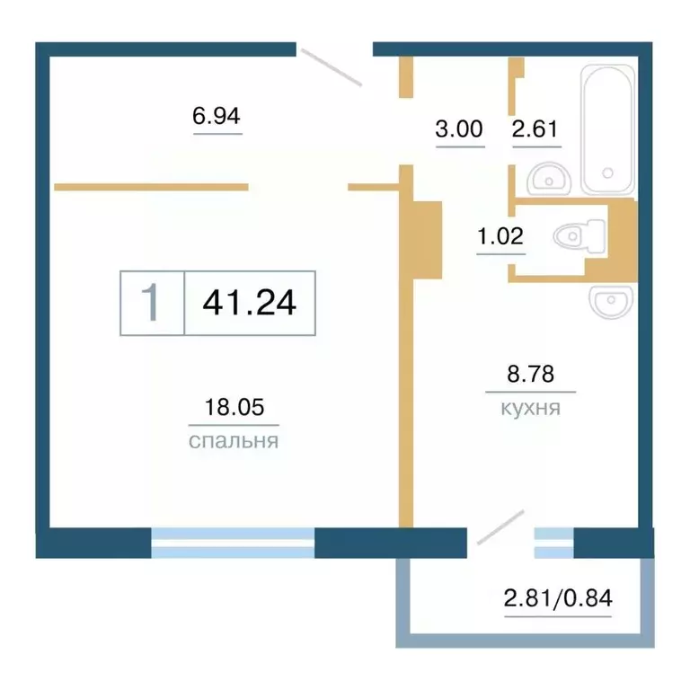 1-к кв. Красноярский край, Красноярск ул. Светлова, 42 (41.24 м) - Фото 2