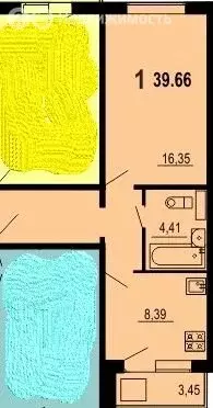 1-комнатная квартира: Брянск, улица Романа Брянского, 31 (37.9 м) - Фото 0