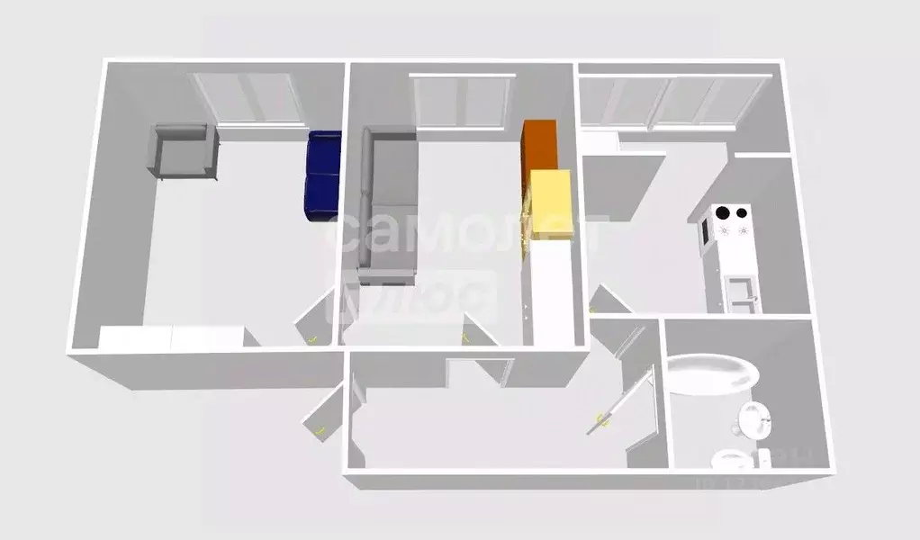 2-к кв. Пензенская область, Пенза ул. Пушанина, 38 (42.5 м) - Фото 2