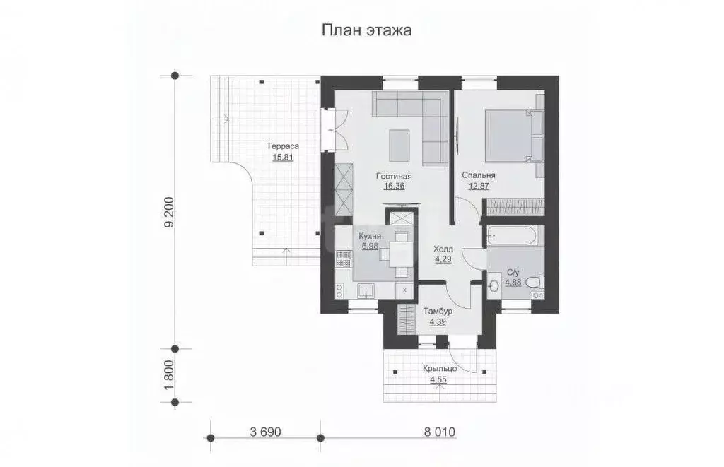 Дом в Крым, Феодосия муниципальный округ, с. Береговое ул. Пирогова ... - Фото 2