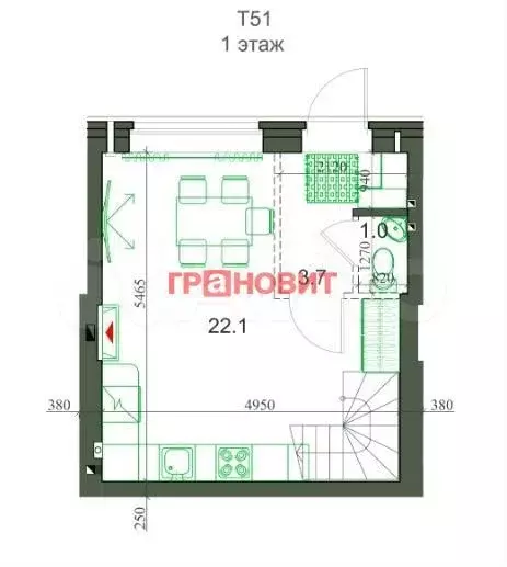 Таунхаус 48,2 м на участке 1 сот. - Фото 1