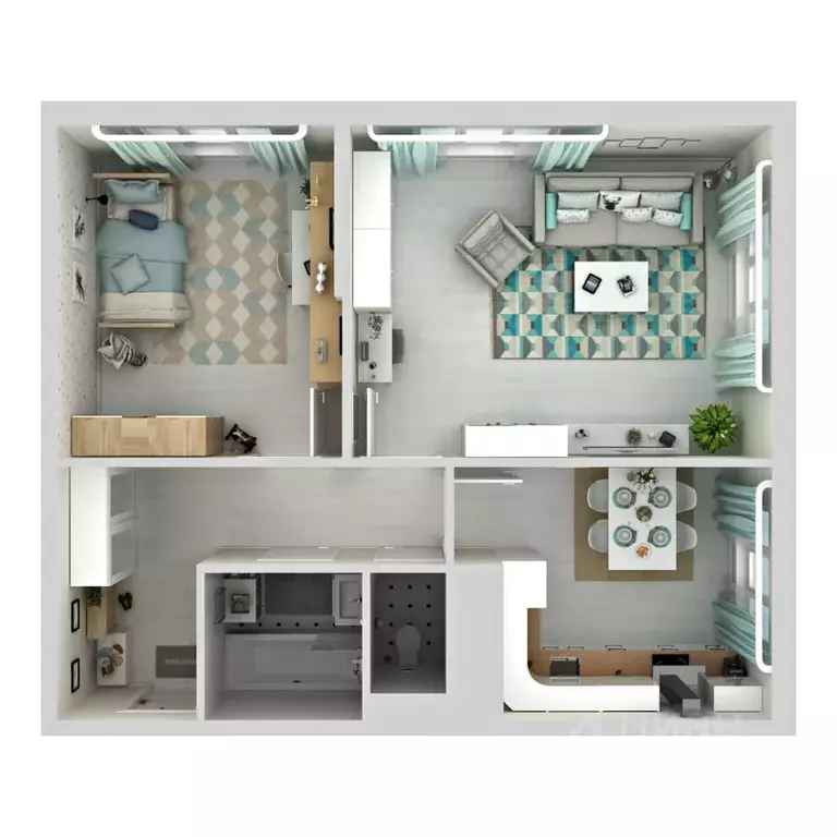 2-к кв. Московская область, Химки ул. Имени К.И. Вороницына, 18к1 ... - Фото 0