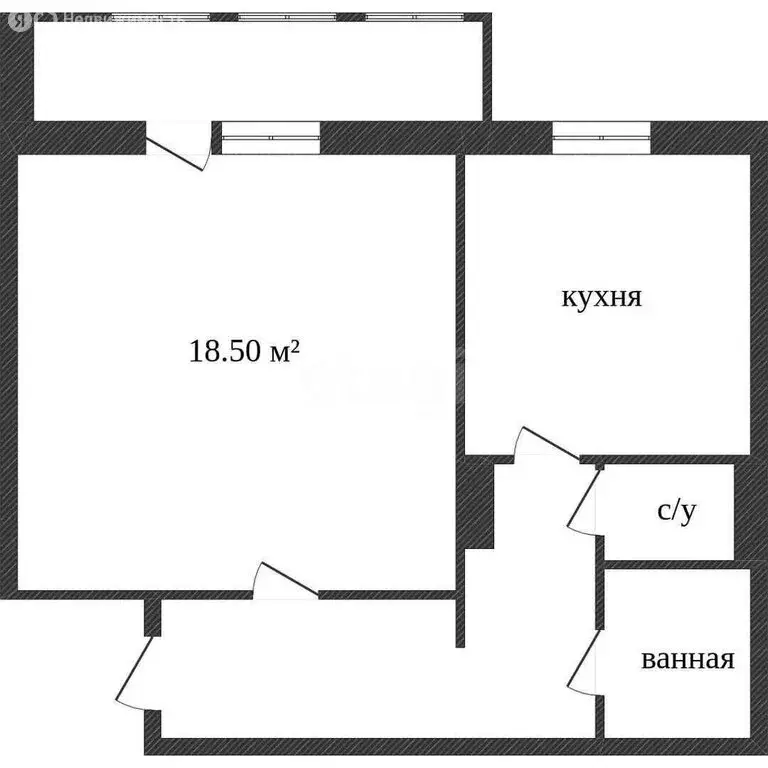 1-комнатная квартира: село Вагай, Октябрьская улица, 51 (35 м) - Фото 1
