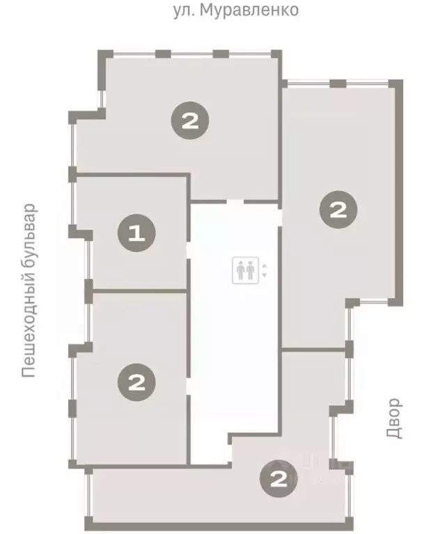 2-к кв. Тюменская область, Тюмень ул. Муравленко, 9к3 (78.37 м) - Фото 1