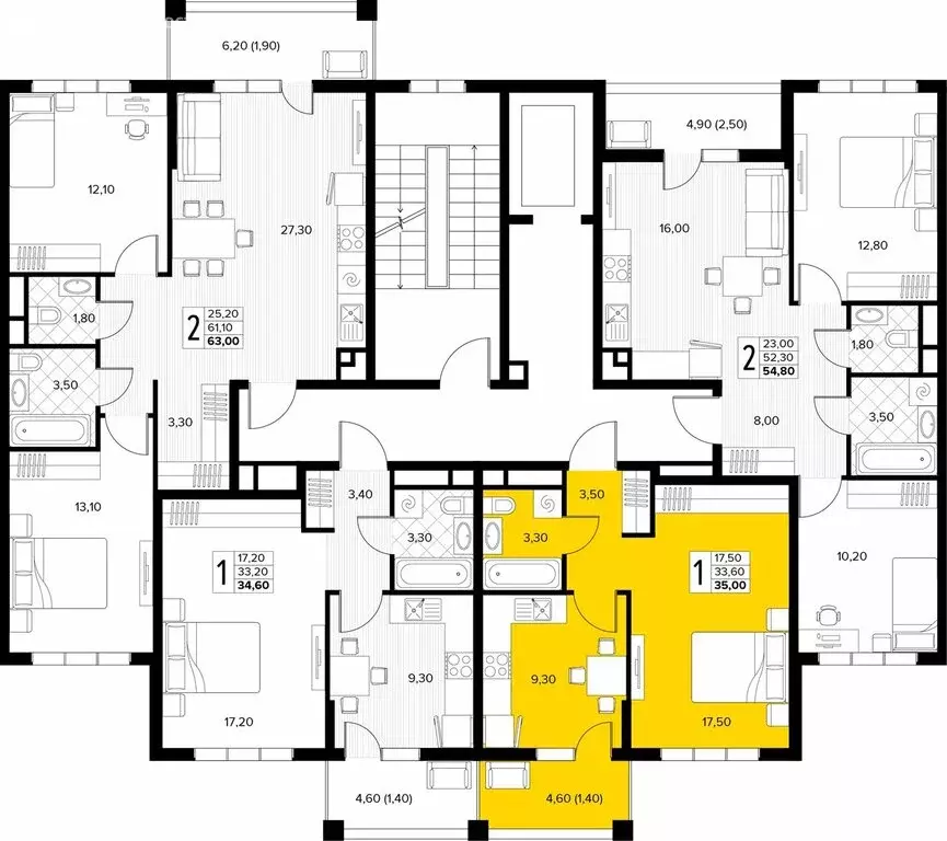 1-комнатная квартира: Сукко, жилой комплекс Кипарис (35 м) - Фото 2