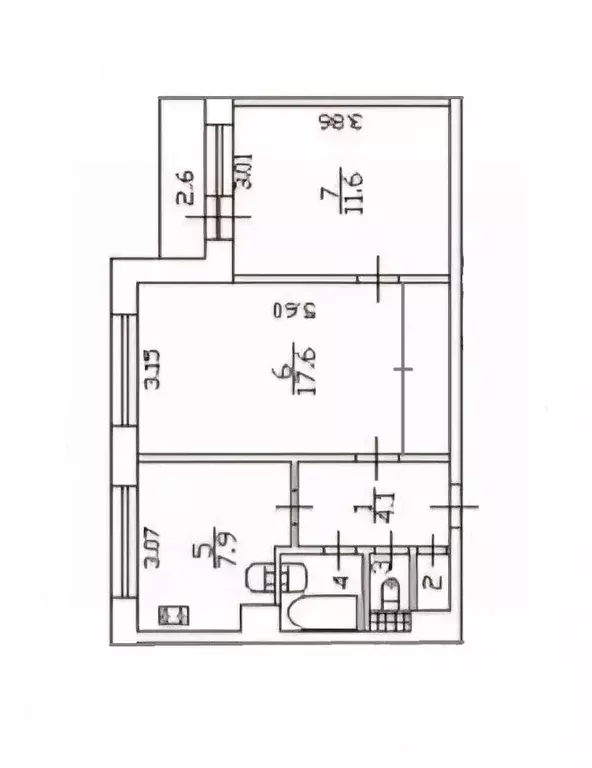 2-к кв. Санкт-Петербург просп. Культуры, 11К1 (46.0 м) - Фото 2