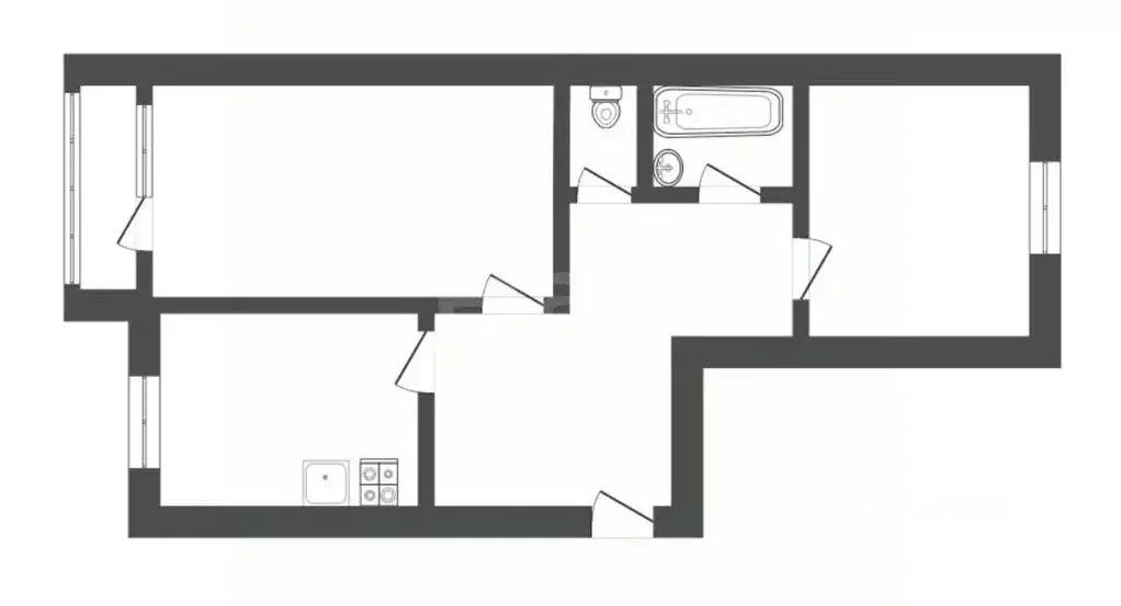 2-к кв. Воронежская область, Борисоглебск Юго-Восточный мкр, 22 (50.6 ... - Фото 2