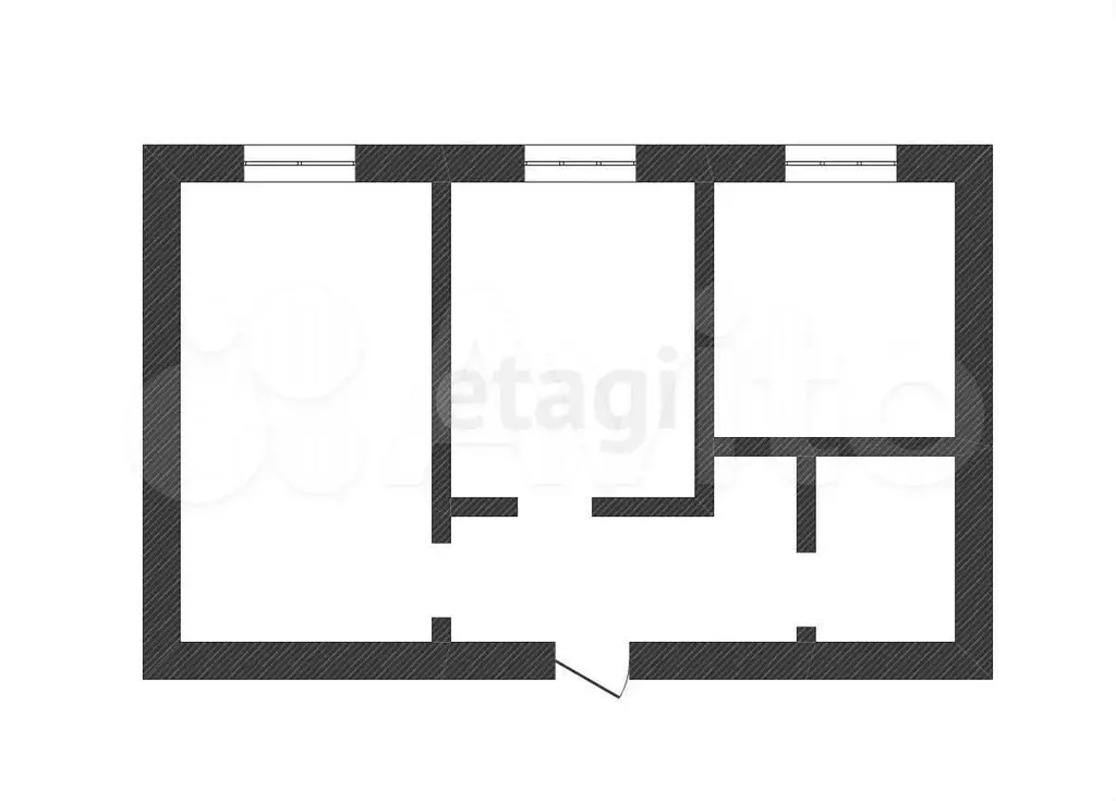 2-к. квартира, 51,2 м, 3/4 эт. - Фото 0