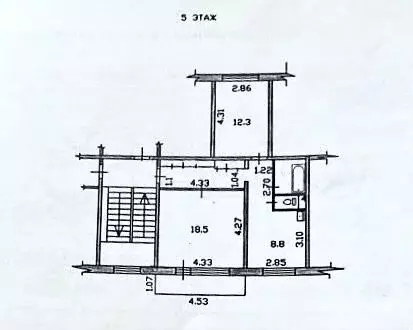2-к. квартира, 53 м, 5/6 эт. - Фото 0