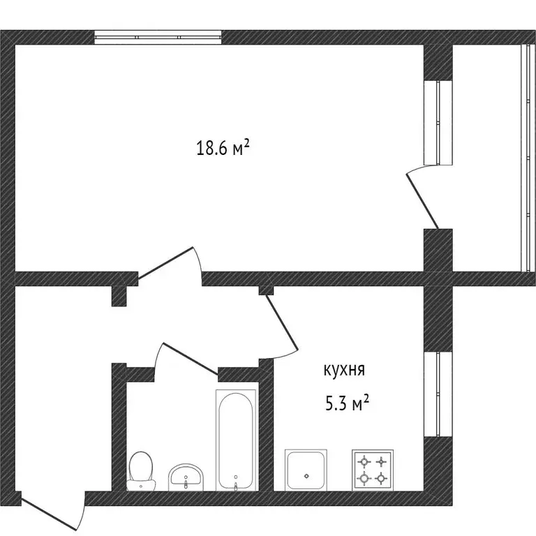 1-комнатная квартира: Златоуст, квартал Северо-Запад, 2-й квартал, 5 ... - Фото 1