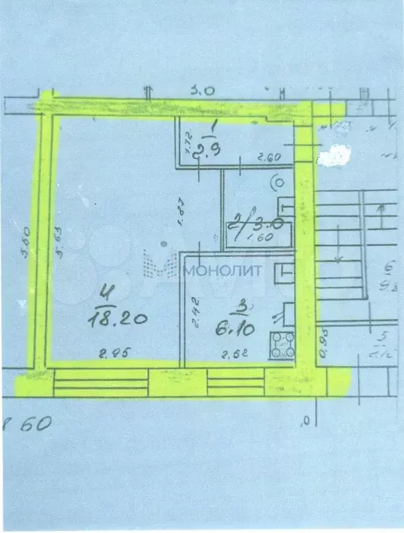 1-к. квартира, 30,2 м, 1/5 эт. - Фото 0