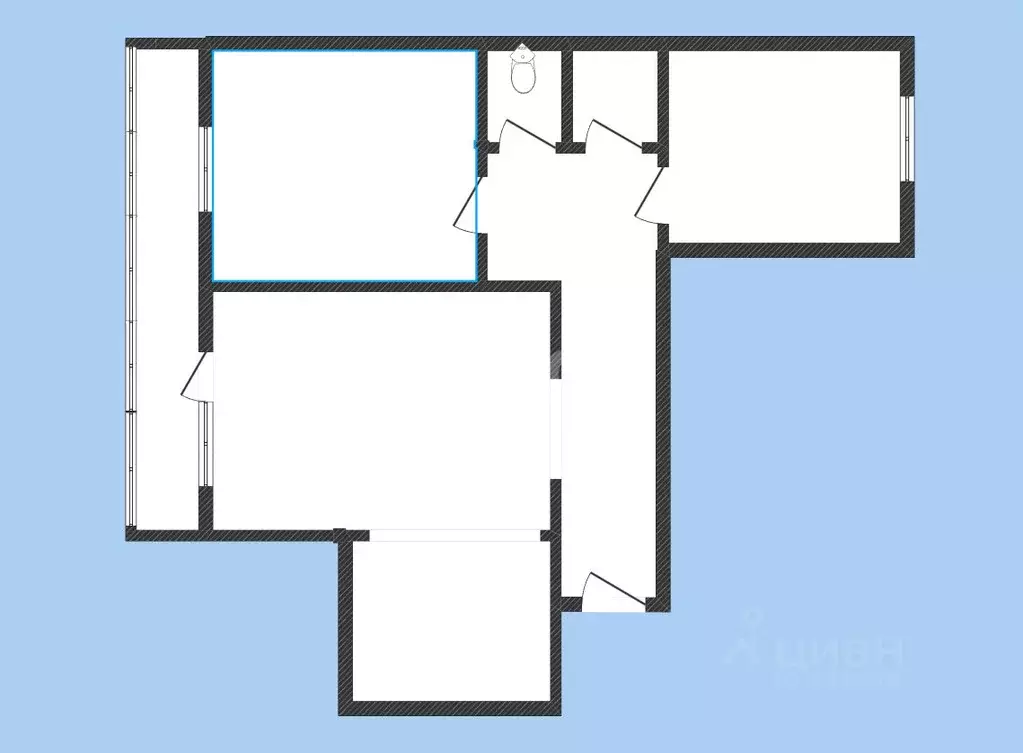 3-к кв. Белгородская область, Губкин ул. 2-я Академическая, 40А (64.9 ... - Фото 2