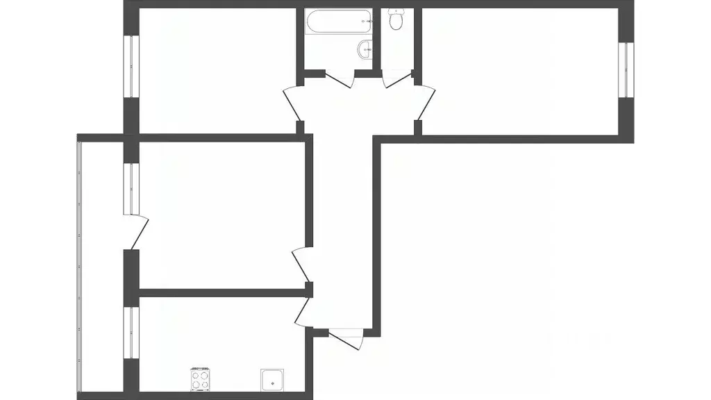 2-к кв. Тюменская область, Тюмень Уральская ул., 53к3 (72.7 м) - Фото 1