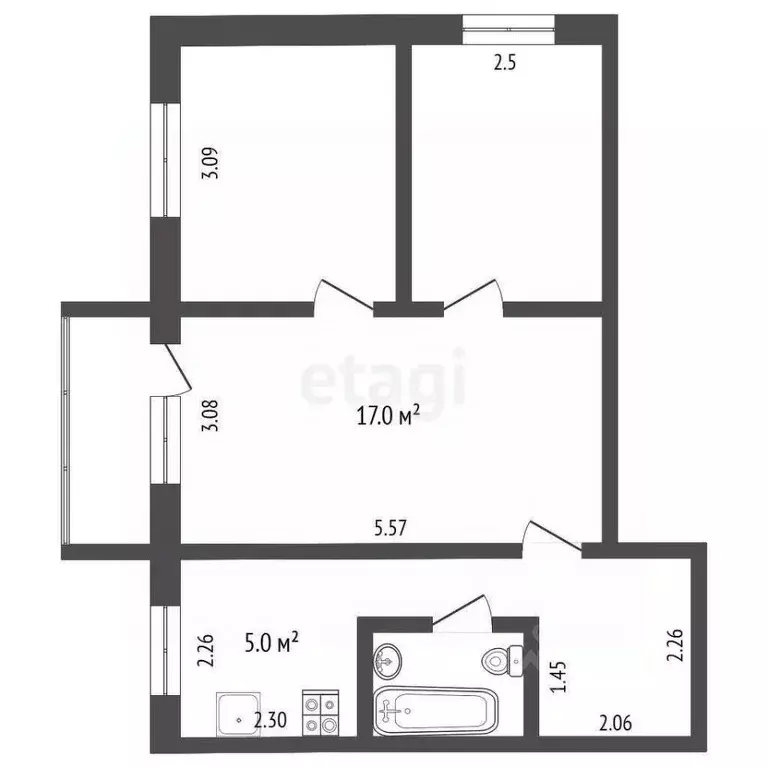 3-к кв. Нижегородская область, Выкса Юбилейный мкр, 5 (48.4 м) - Фото 1