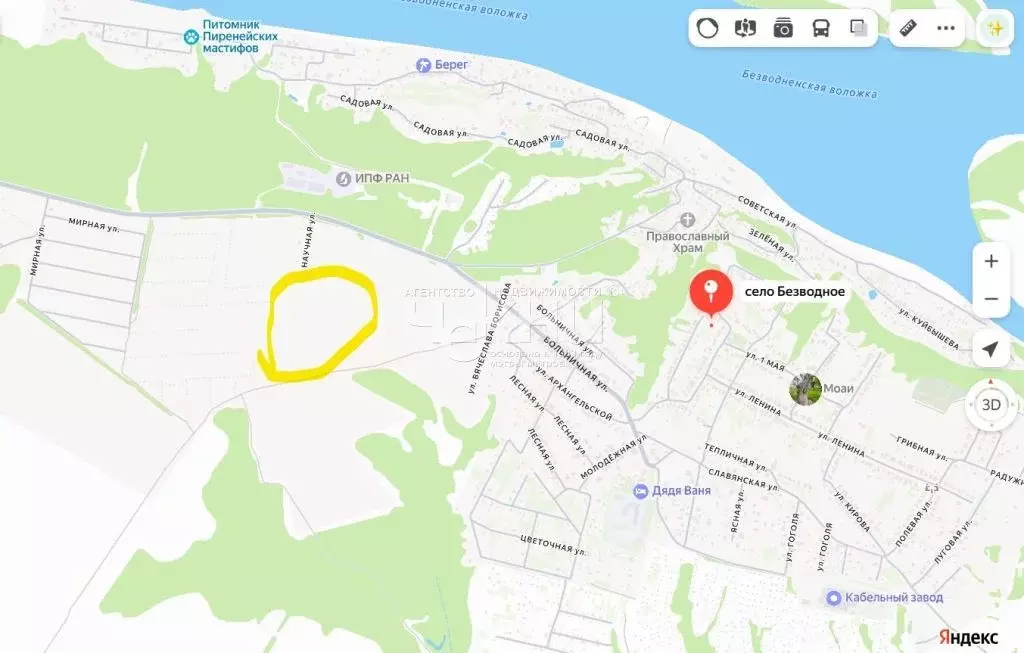 Участок в Нижегородская область, с. Безводное  (8.8 сот.) - Фото 2