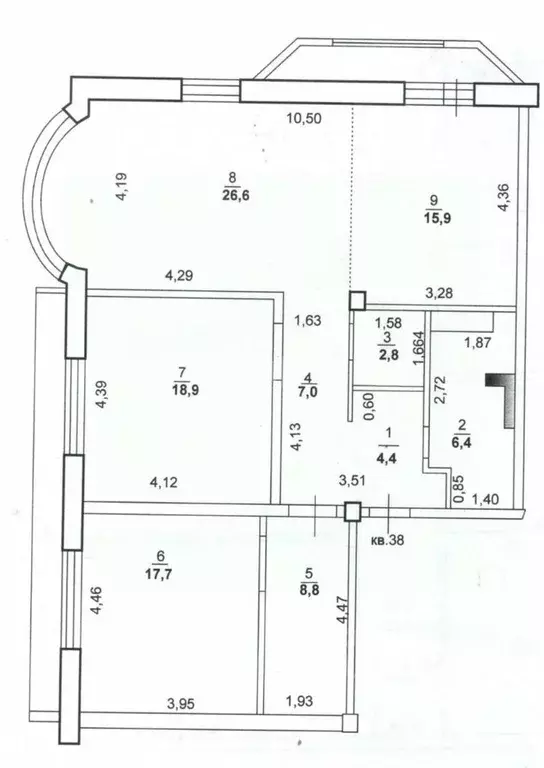 3-к кв. Оренбургская область, Оренбург Краснознаменная ул., 47 (108.0 ... - Фото 1