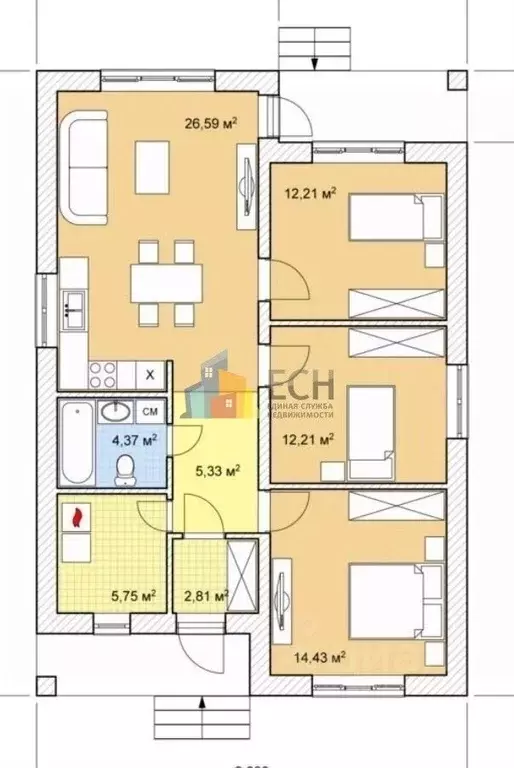Дом в Тульская область, Тула городской округ, д. Верхняя Иншинка 423 ... - Фото 2