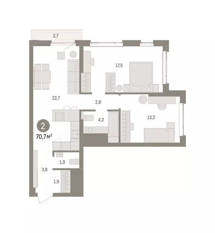 2-комнатная квартира: Екатеринбург, жилой район Сортировочный, ... - Фото 2